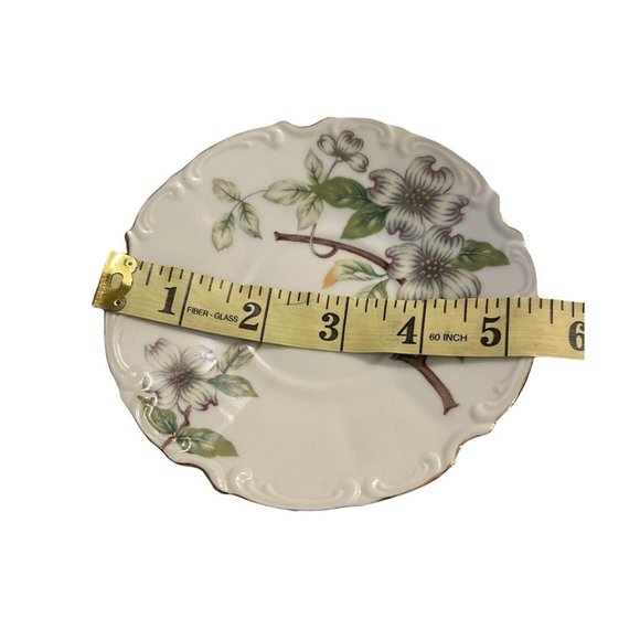 Vintage UCAGCO China Saucer Dogwood Pattern Gold Trim Japan 5.5" - Picture 3 of 6